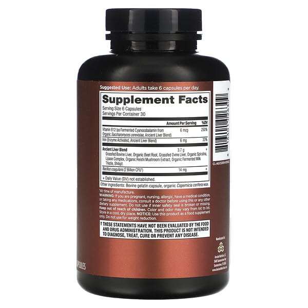 Alternative view of Ancient Nutrition, Grass-Fed Liver, 180 Capsules