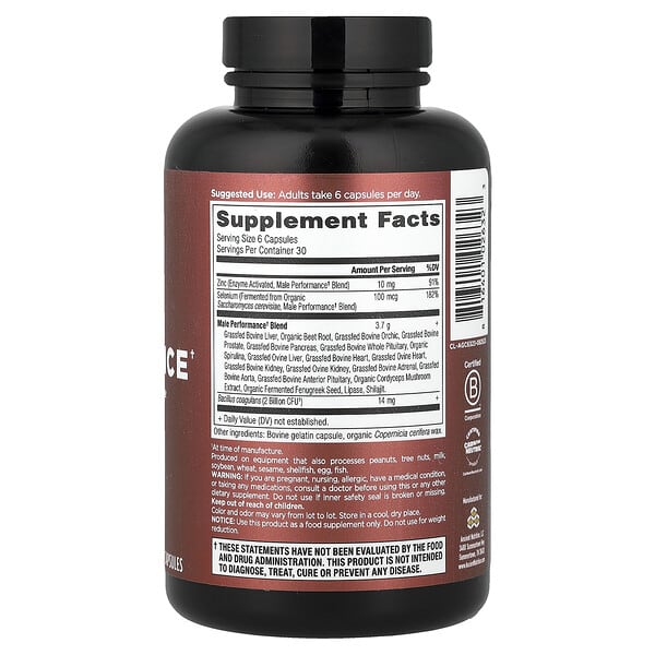 Alternative view of Ancient Nutrition, Male Performance, 180 Capsules