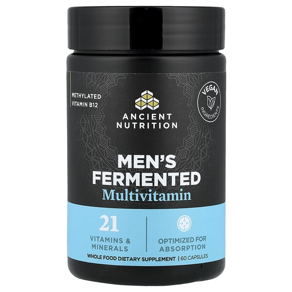 Ancient Nutrition, Men's Fermented Multivitamin, 60 Capsules