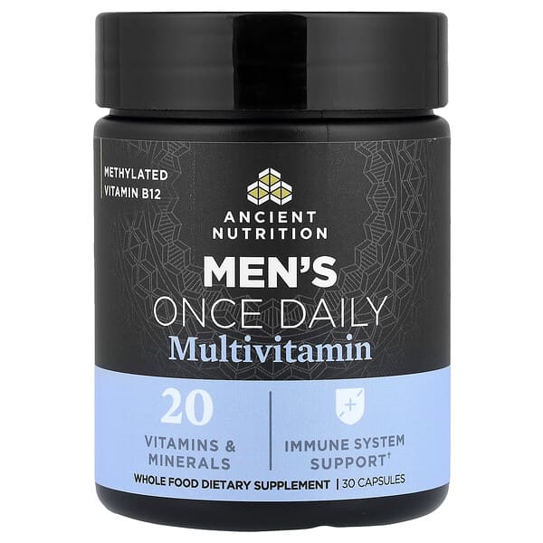 Ancient Nutrition, Men's Once Daily Multivitamin, 30 Capsules