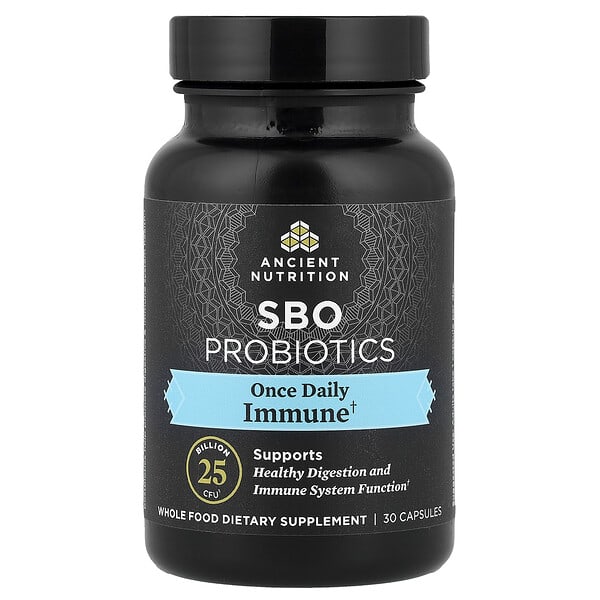 Ancient Nutrition, SBO Probiotics, Once Daily, Immune, 25 Billion CFU, 30 Capsules 3 Ancient Nutrition, SBO Probiotics, Once Daily, Immune, 25 Billion CFU, 30 Capsules
