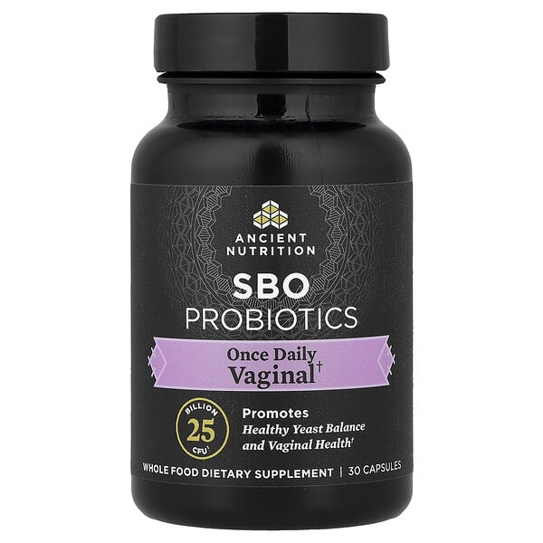 Ancient Nutrition, SBO Probiotics, Vaginal Once Daily, 30 Capsules