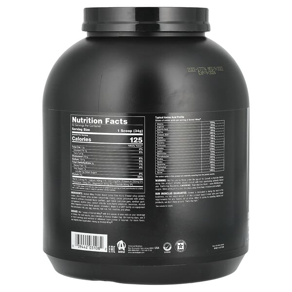 Alternative view of Animal, Isolate Loaded Whey Protein Powder, Chocolate , 4 lb (1.81 kg)