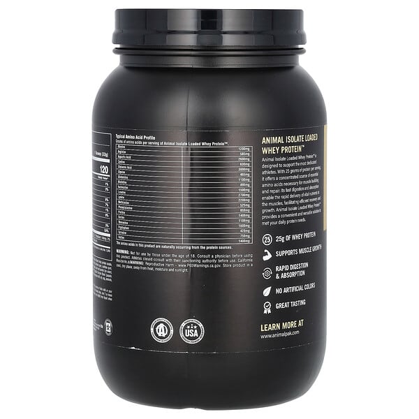 Alternative view of Animal, Isolate Loaded Whey Protein Powder, Strawberry, 2 lb (907 g)
