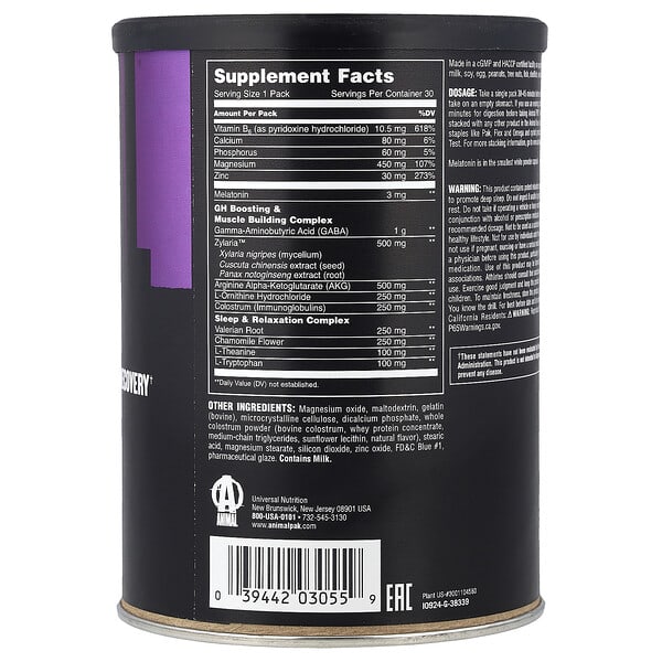 Alternative view of Animal, PM®, Sleep & Nighttime Recovery, 30 Packs