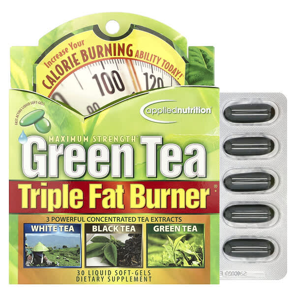 Applied Nutrition, Maximum Strength, Green Tea Triple Fat Burner®, 30 Liquid Soft-Gels