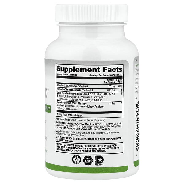 Alternative view of Arthur Andrew Medical, Syntol AMD®, Advanced Microflora Delivery, 90 Capsules