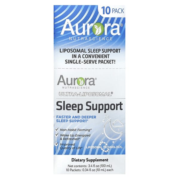 Aurora Nutrascience, Ultra-Liposomal®, Sleep Support, 10 Packets, 0.34 fl oz (10 ml) Each