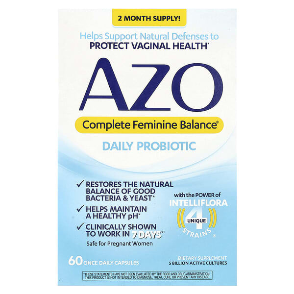 AZO, Complete Feminine Balance®, Daily Probiotic, 60 Capsules