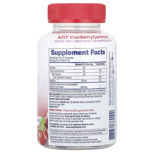Alternative view of AZO, Cranberry® Gummies, Berrylicious, 72 Gummies (250 mg per Gummy)