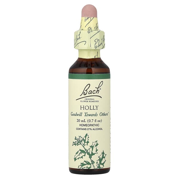 Bach, Original Flower Remedies, Holly, 0.7 fl oz (20 ml)