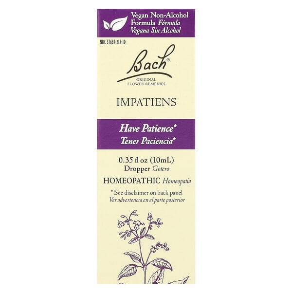 Bach, Original Flower Remedies, Impatiens, 0.35 fl oz (10 ml)