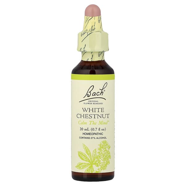 Bach, Original Flower Remedies, White Chestnut, 0.7 fl oz (20 ml)