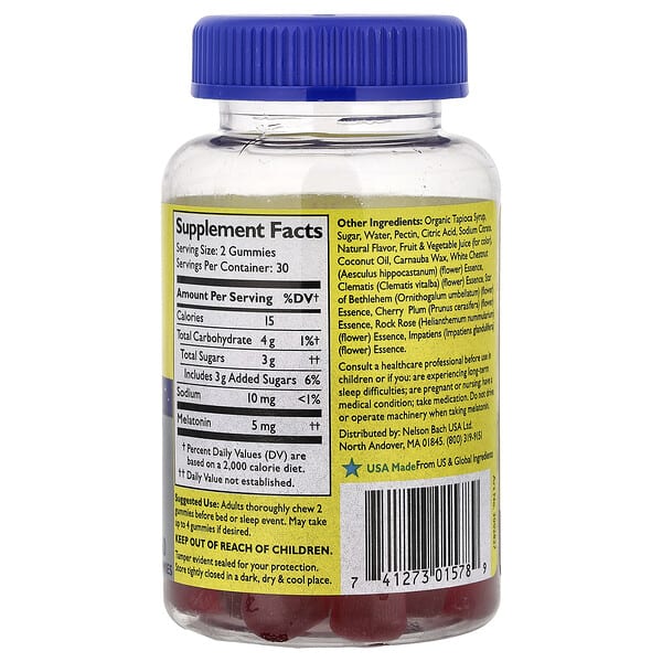 Alternative view of Bach, Rescue Plus®, Sleep Gummies, Strawberry, 60 Gummies (2.5 mg per Gummy)