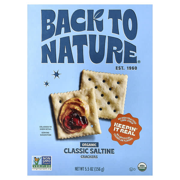 Back to Nature, Organic Crackers, Classic Saltine, 5.5 oz (156 g)
