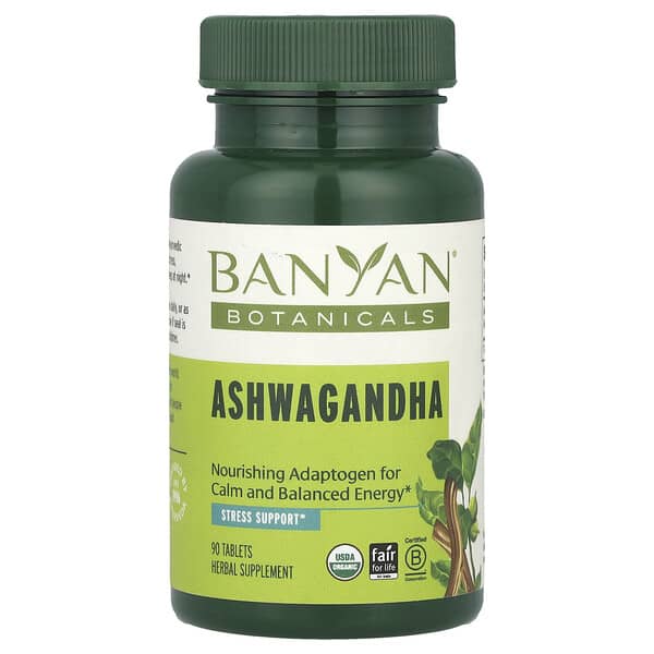 Banyan Botanicals, Ashwagandha, 90 Tablets (500 mg per Tablet) 4 Banyan Botanicals, Ashwagandha, 90 Tablets (500 mg per Tablet)