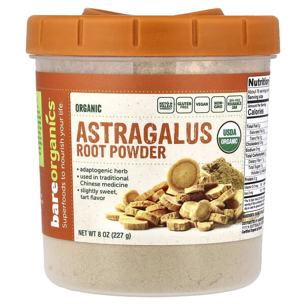 BareOrganics, Organic Astragalus Root Powder, 8 oz (227 g)