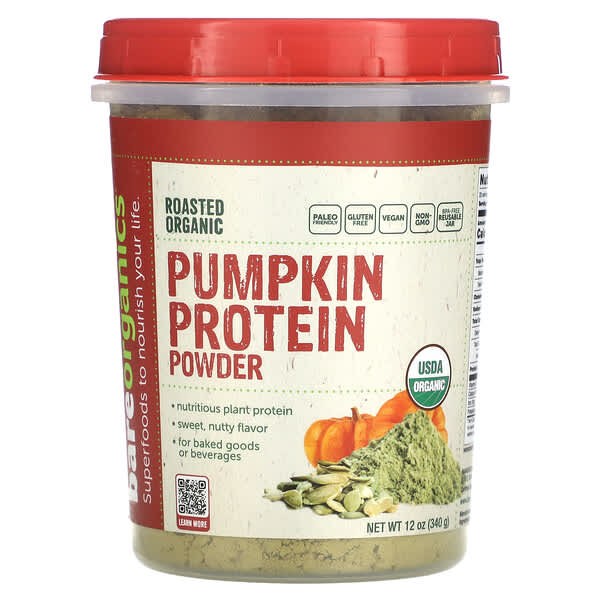 BareOrganics, Roasted Organic Pumpkin Protein Powder, 12 oz (340 g)