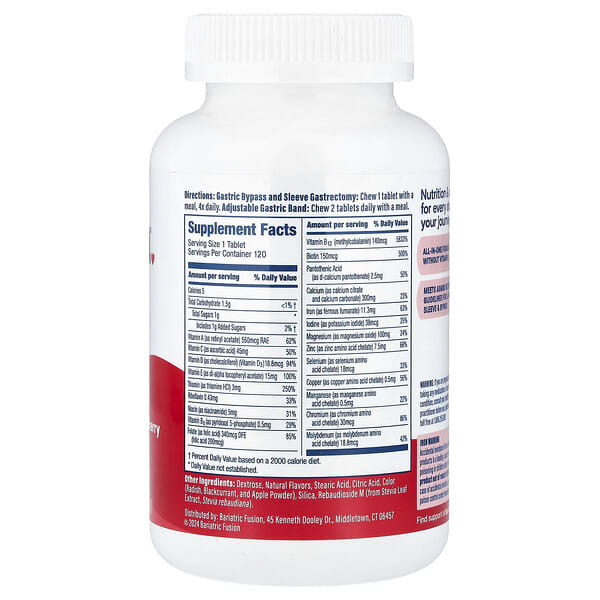 Alternative view of Bariatric Fusion, Multivitamin, Strawberry, 120 Tablets