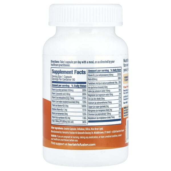 Alternative view of Bariatric Fusion, Multivitamin With Iron, 90 Capsules