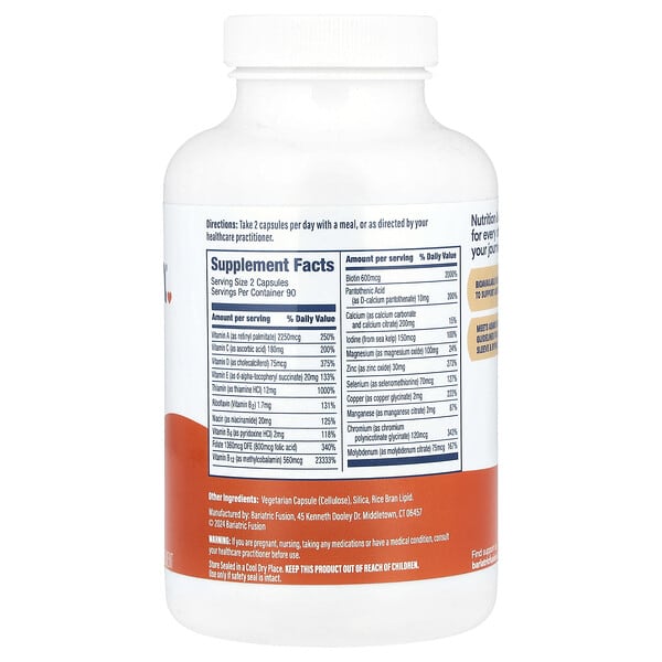 Alternative view of Bariatric Fusion, Multivitamin Without Iron, 180 Capsules