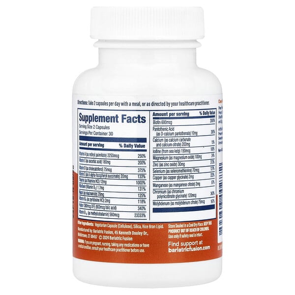Alternative view of Bariatric Fusion, Multivitamin Without Iron , 60 Capsules