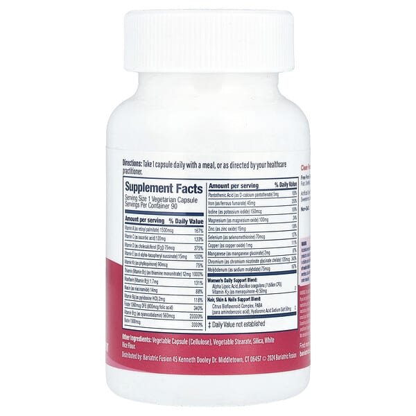 Alternative view of Bariatric Fusion, Women's Multivitamin With Iron, 90 Capsules