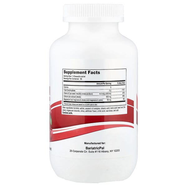 Alternative view of BariatricPal, Calcium Citrate Plus 500, Cherry , 90 Chewable Tablets