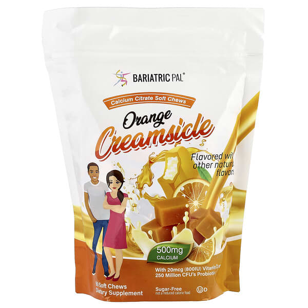 BariatricPal, Calcium Citrate Soft Chews, Orange Creamsicle, 90 Soft Chews