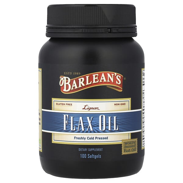 Barlean's, Lignan Flax Oil, 100 Softgels