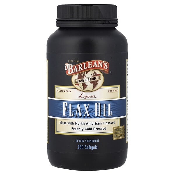 Barlean's, Lignan Flax Oil, 250 Softgels