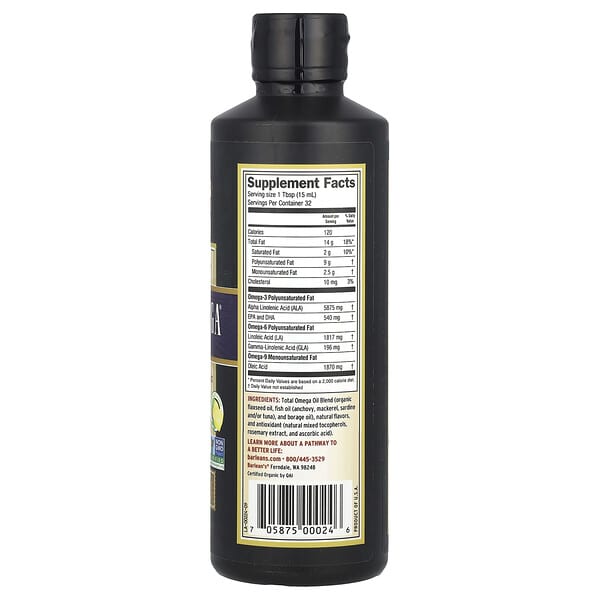 Alternative view of Barlean's, Master Blend, Total Omega® 3 · 6 · 9, Lemonade, 16 fl oz (473 ml)