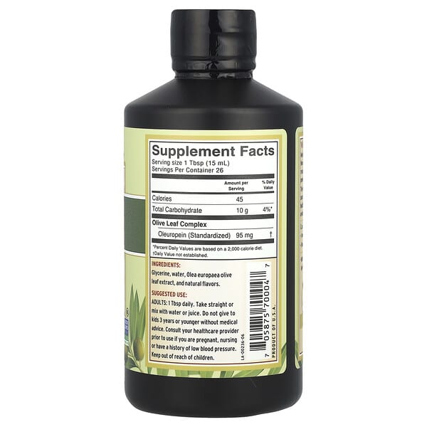 Alternative view of Barlean's, Olive Leaf Complex, Natural Olive Leaf, 95 mg, 16 oz (454 g)