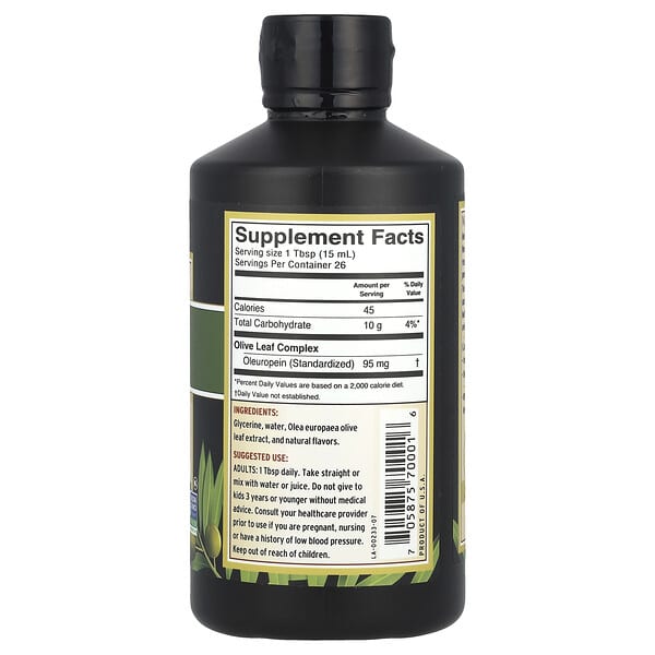 Alternative view of Barlean's, Olive Leaf Complex, Peppermint, 95 mg, 16 oz (454 g)