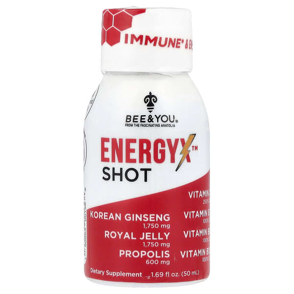 Bee & You, EnergyX™ Shot, Caffeine Free, 1.69 fl oz (50 ml)