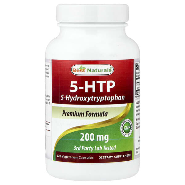 Best Naturals, 5-HTP, 200 mg, 120 Vegetarian Capsules