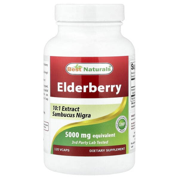 Best Naturals, Elderberry, 5,000 mg, 120 VCaps