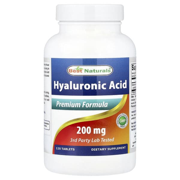 Best Naturals, Hyaluronic Acid, 200 mg, 120 Tablets