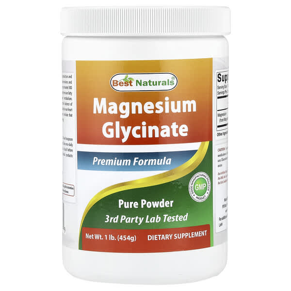Best Naturals, Magnesium Glycinate Powder, 1 lb (454 g)