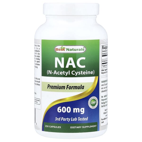 Best Naturals, NAC, 600 mg, 250 Capsules