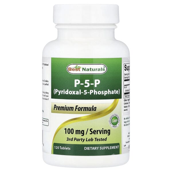 Best Naturals, P-5-P (Pyridoxal-5-Phosphate), 120 Tablets (50 mg per Tablet)