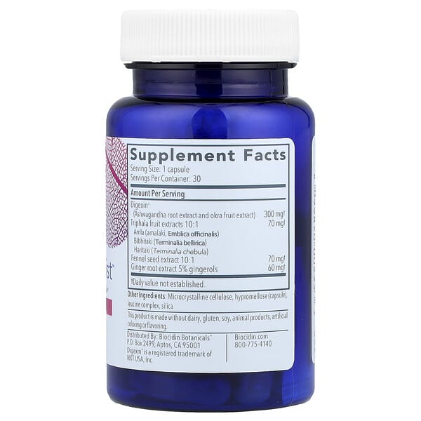 Alternative view of Biocidin Botanicals, Motility Assist™, Botanical Regularity Formula with Digexin®, 30 Capsules