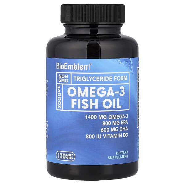 BioEmblem, Omega-3 Fish Oil, 120 Soft Gels