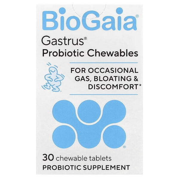 BioGaia, Gastrus® Probiotic Chewables, 30 Chewable Tablets