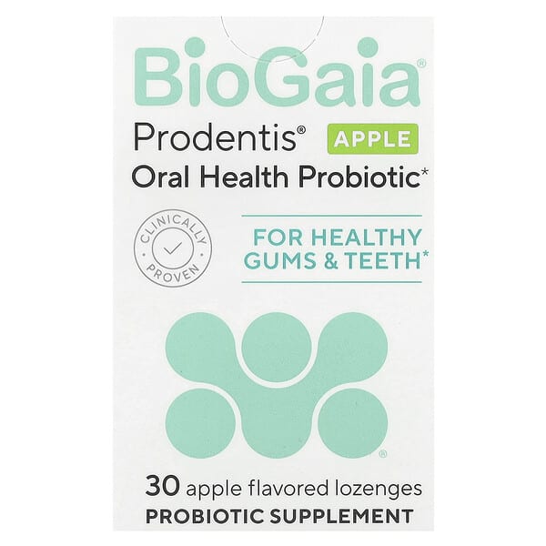 BioGaia, Prodentis®, Oral Health Probiotic, Apple, 30 Lozenges