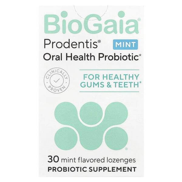 BioGaia, Prodentis® Oral Health Probiotic, For Healthy Gums & Teeth, Mint, 30 Probiotic Lozenges