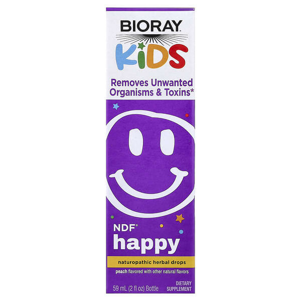 Bioray, Kids, NDF® Happy, Peach, 2 fl oz (59 ml)