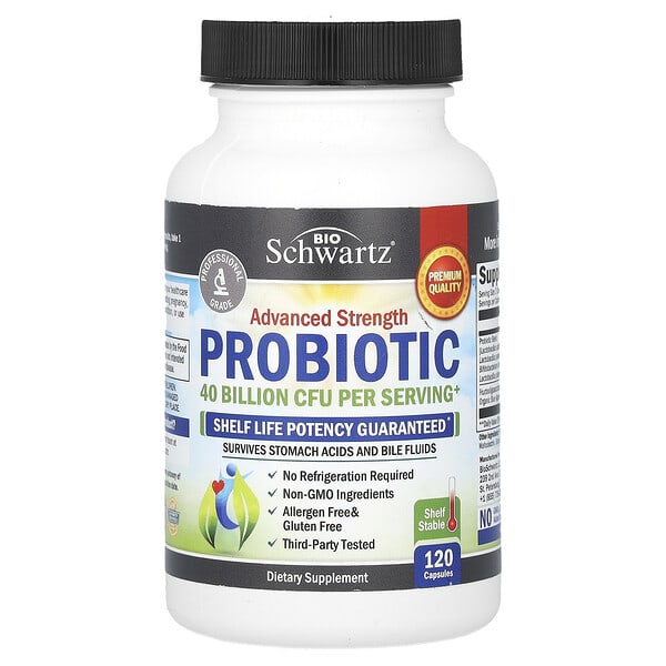 BioSchwartz, Advanced Strength Probiotic, 120 Capsules