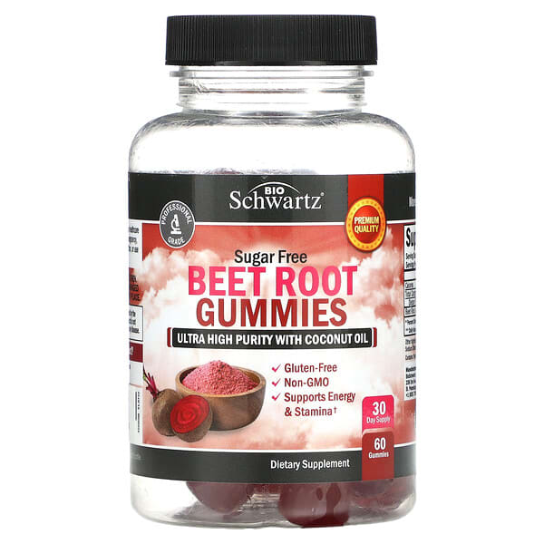 BioSchwartz, Beet Root Gummies, Sugar Free, 60 Gummies (250 mg per Gummy)