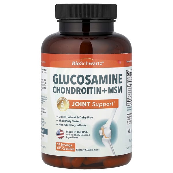 BioSchwartz, Glucosamine Chondroitin + MSM, 180 Capsules